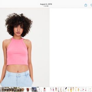 Zara Pink Halter Crop Top